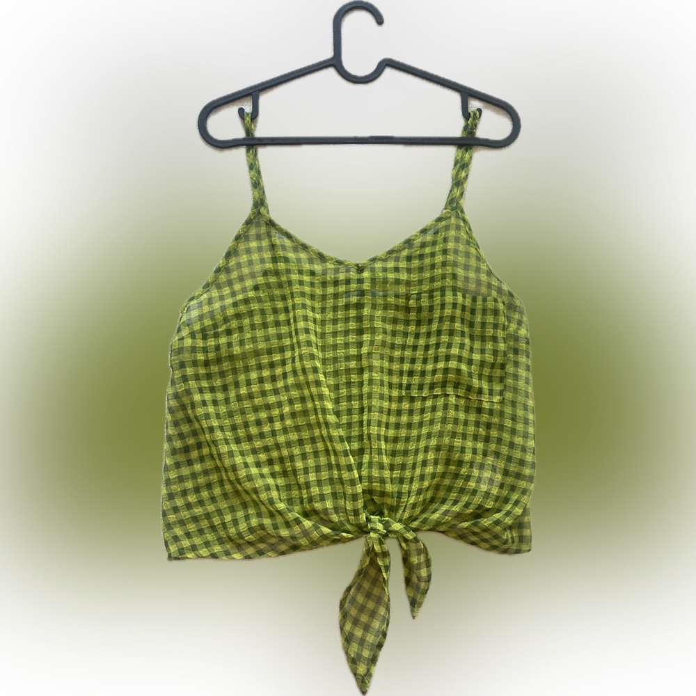 Sheer Gingham Check Urban Outfitters Shirt